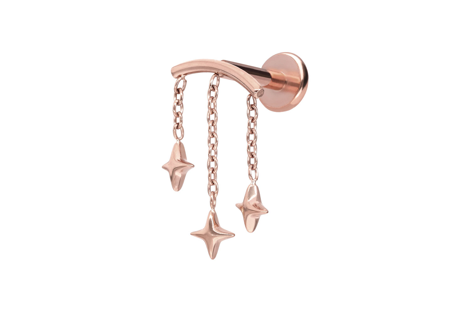 Titan Labret mit Push Fit BOGEN + 3 STERNE