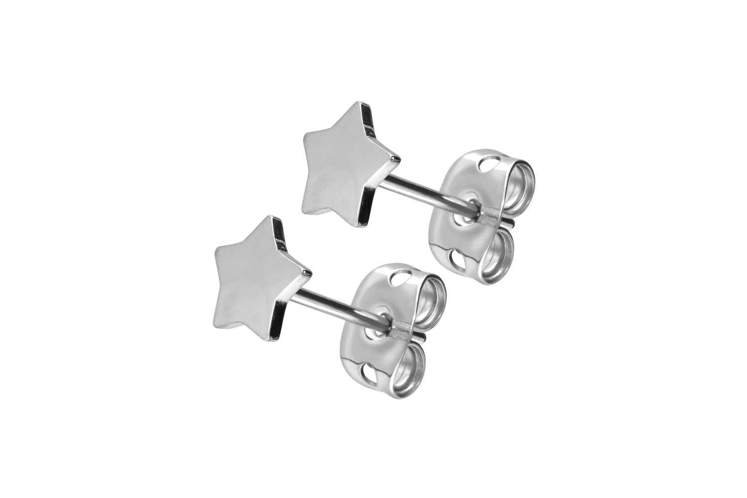 Titanium ear studs STAR