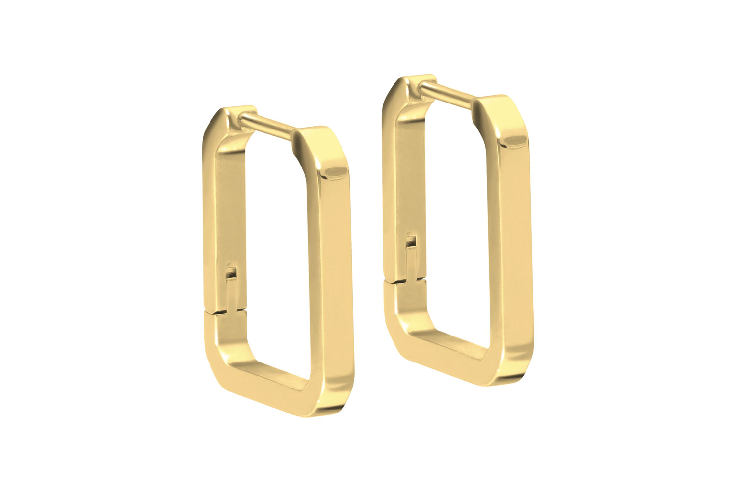 Titanium ear clicker creoles SQUARE