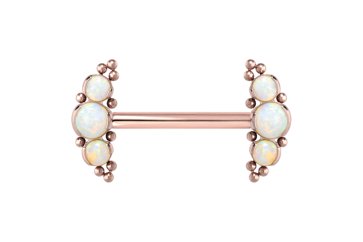 Titan Barbell mit Push Fit 3 SYNTHETISCHE OPALE + KUGELN