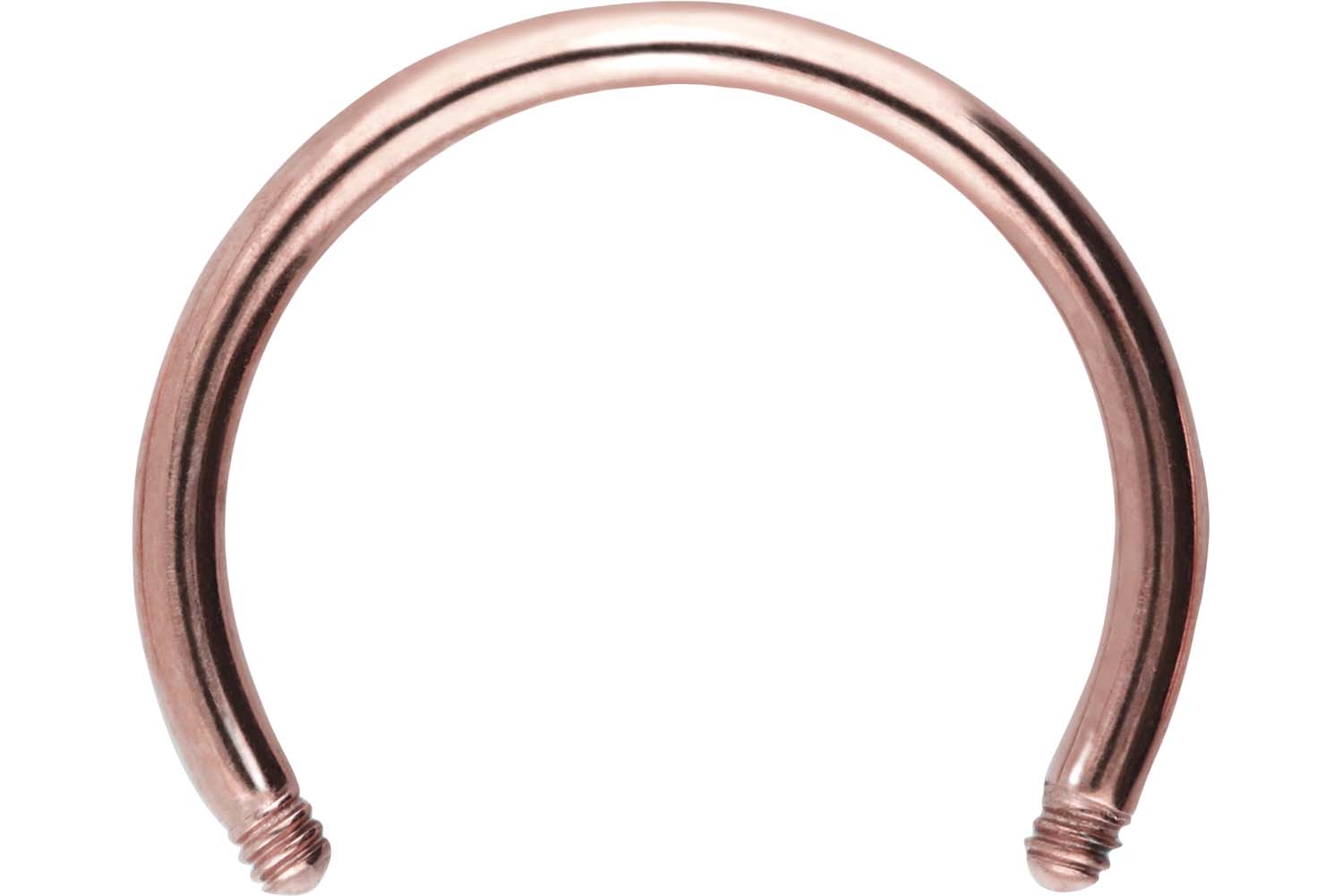 Surgical steel circular barbell without balls