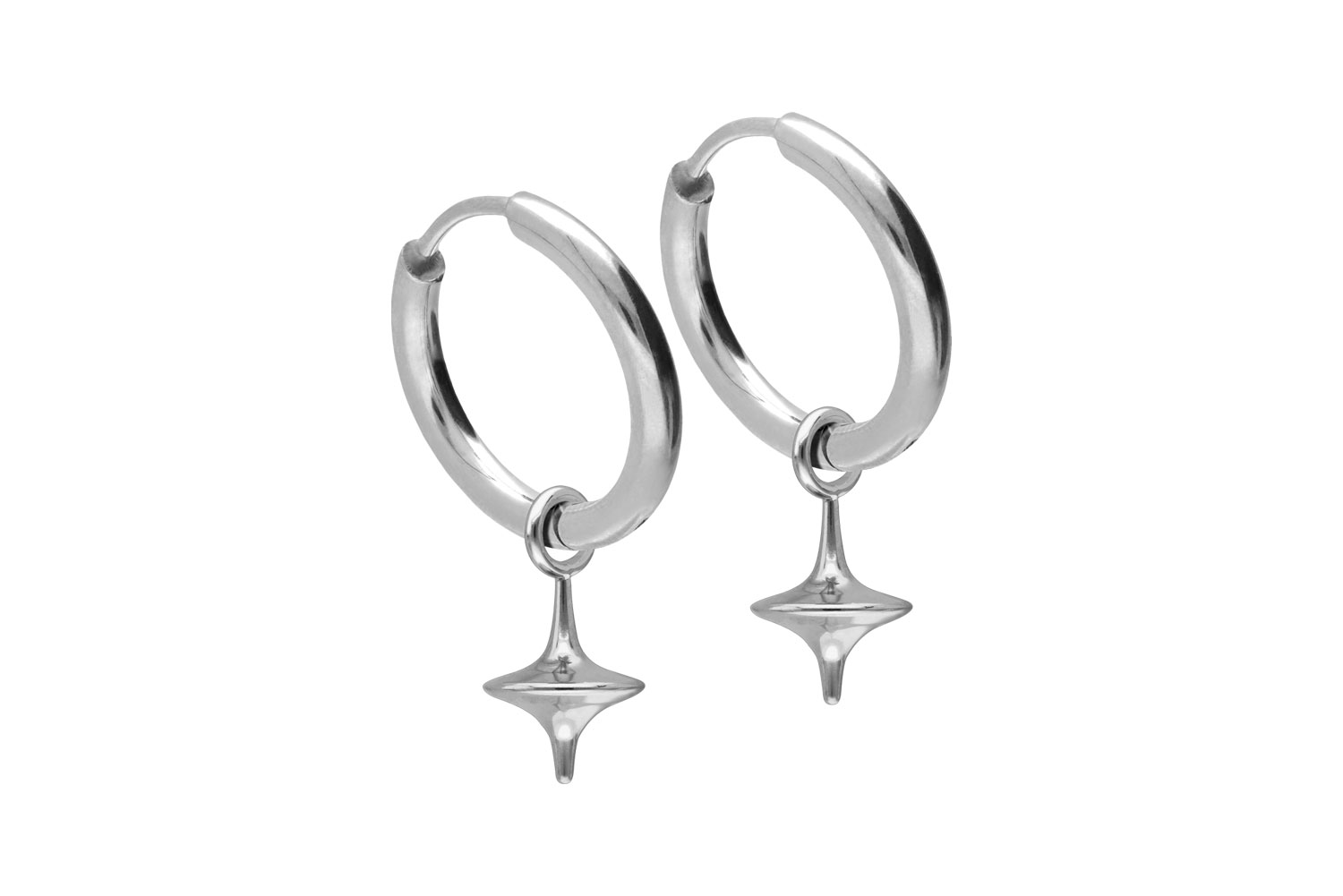 Surgical steel ear clicker creoles SPINNING TOP