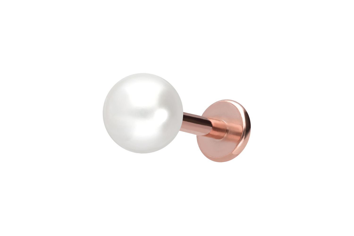 Titan Labret mit Innengewinde SYNTHETISCHE PERLE