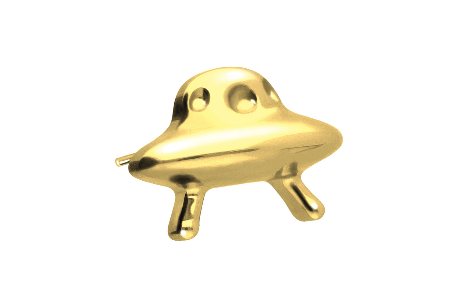 Titanium attachment with push pin UFO