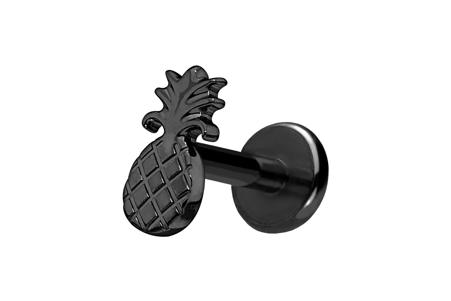 Titanium labret with push fit PINEAPPLE