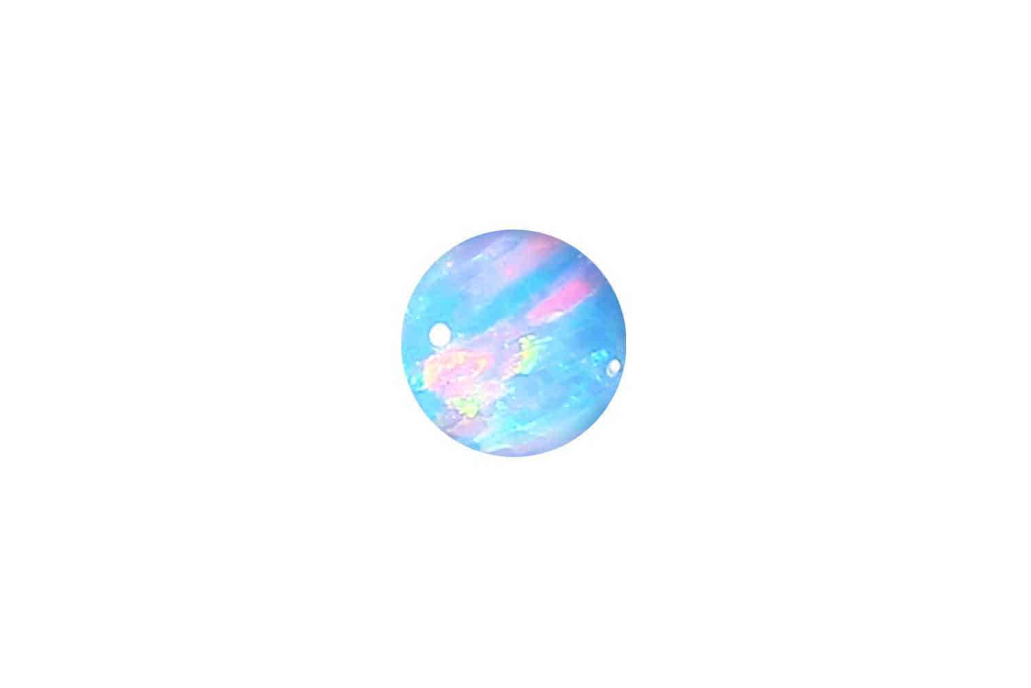 Synthetic opal clip-in ball