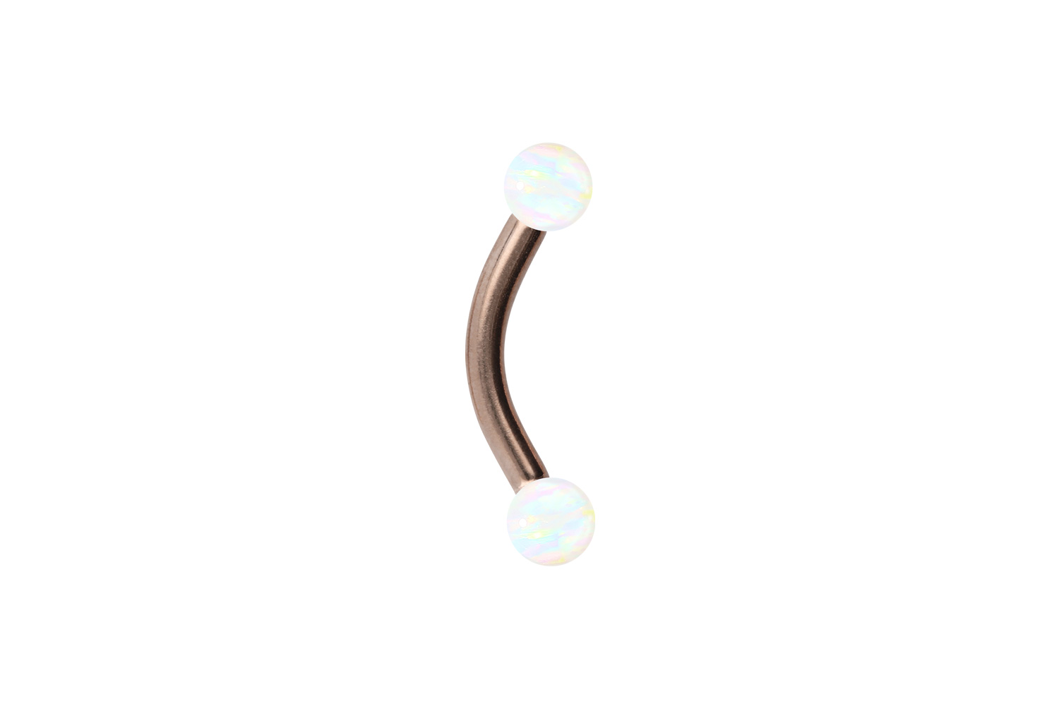 Surgical steel banana SYNTHETIC OPAL