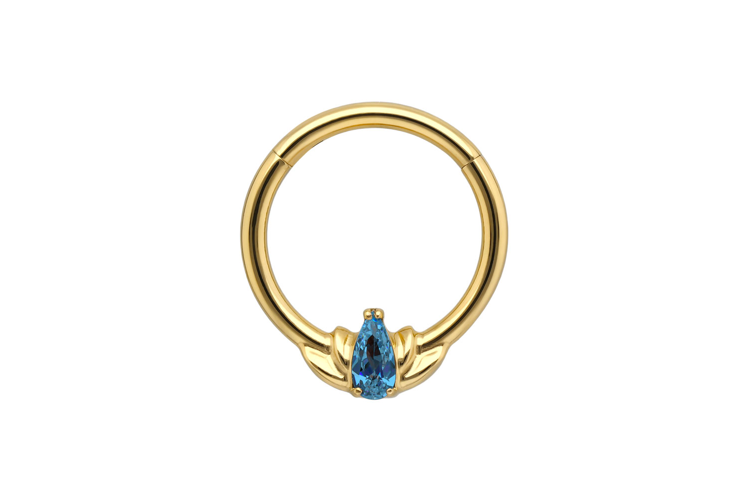 Titanium segment ring clicker LOTUS BLOSSOM