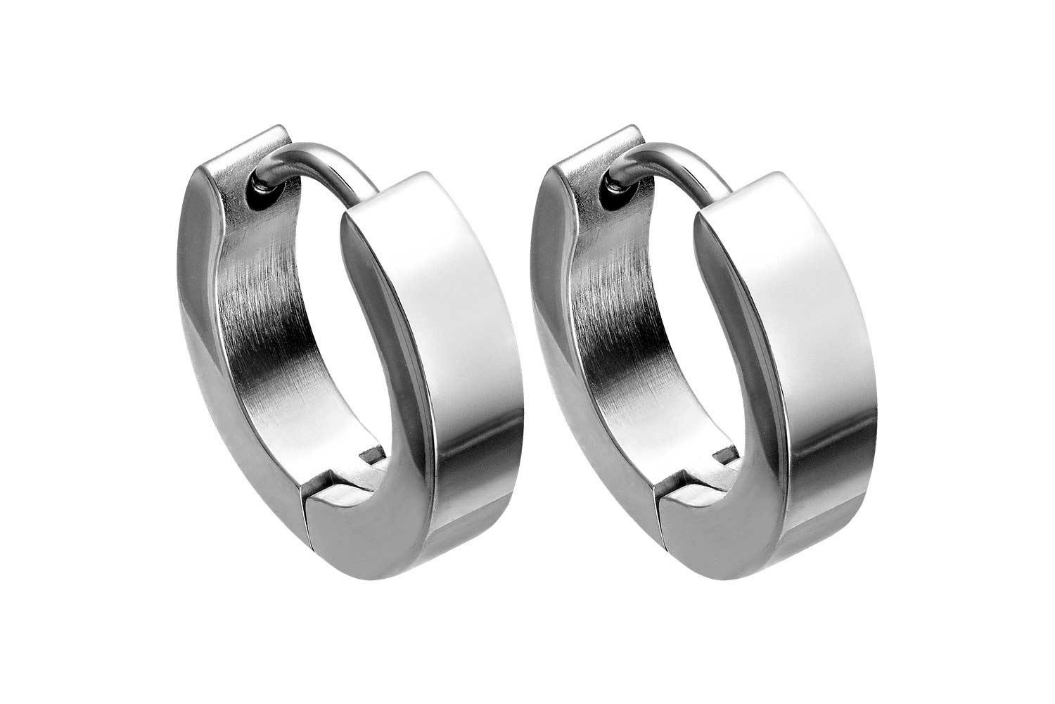 Surgical steel creoles highly polished