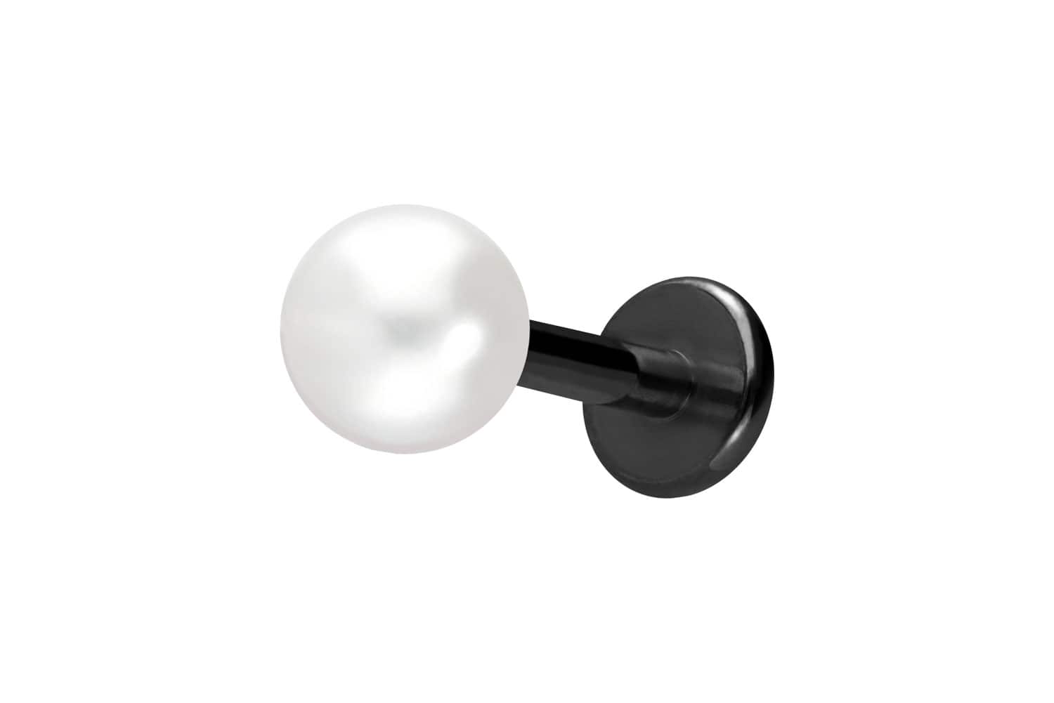 Titan Labret mit Innengewinde SYNTHETISCHE PERLE