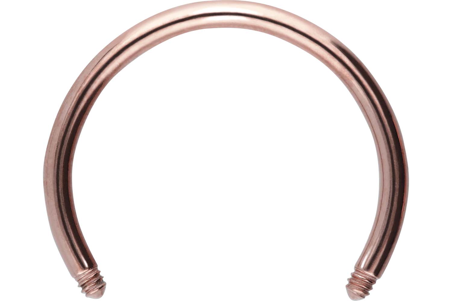 Surgical steel circular barbell without balls