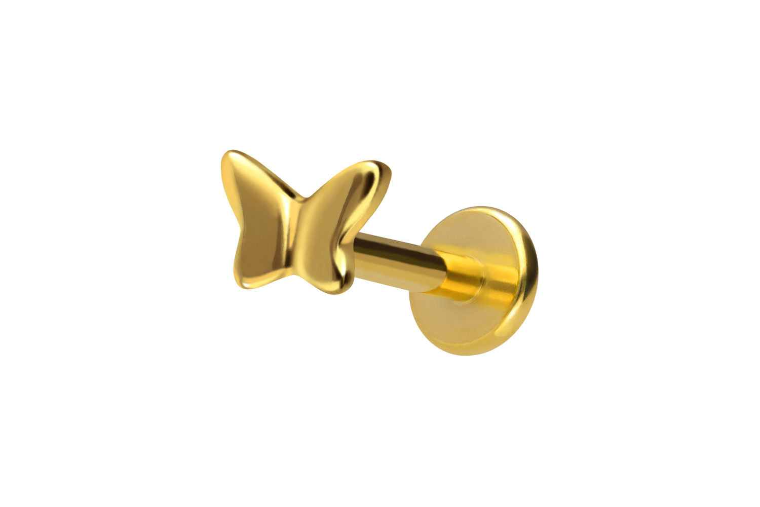 Titan Labret mit Innengewinde SCHMETTERLING