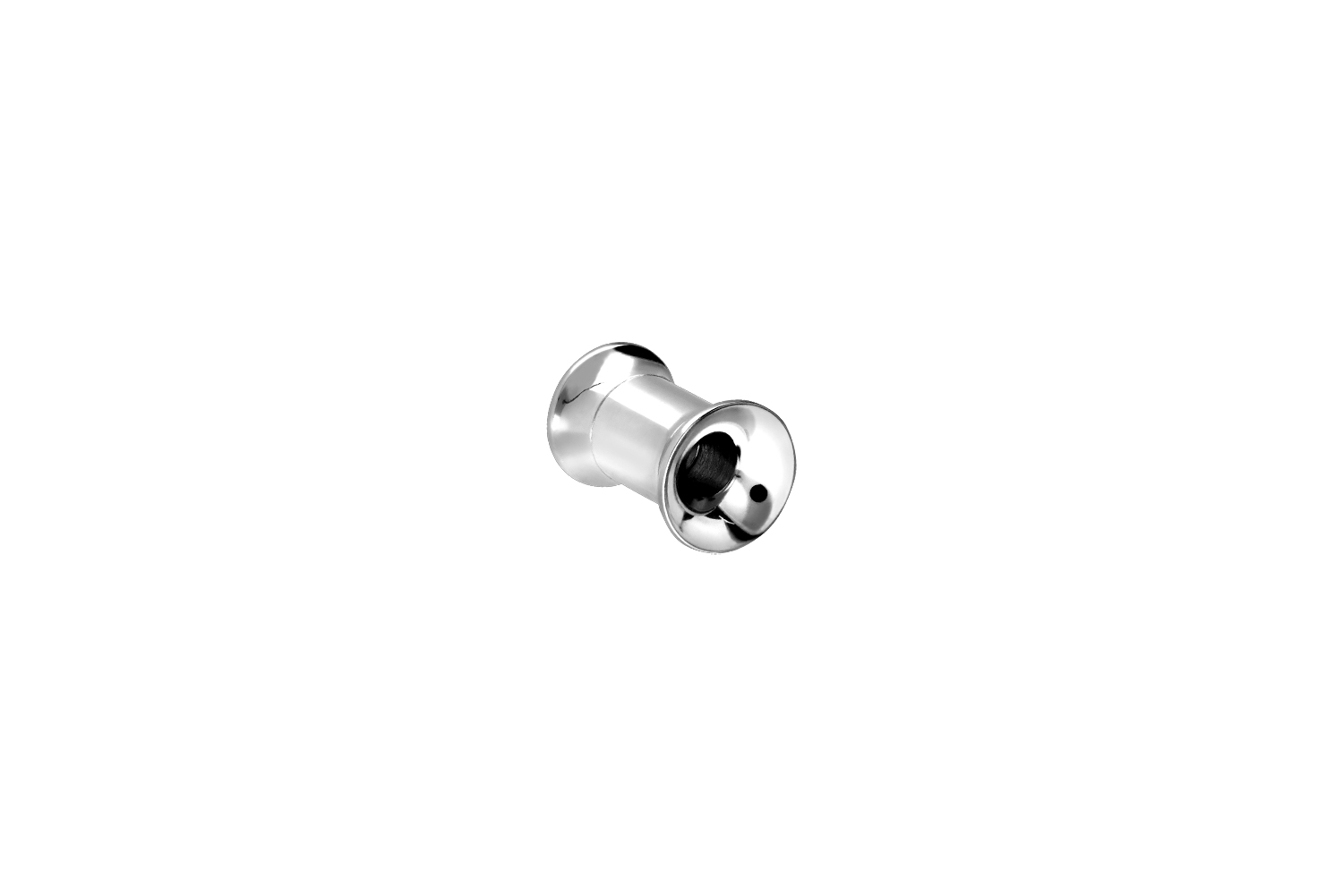 Surgical steel double flared tunnel