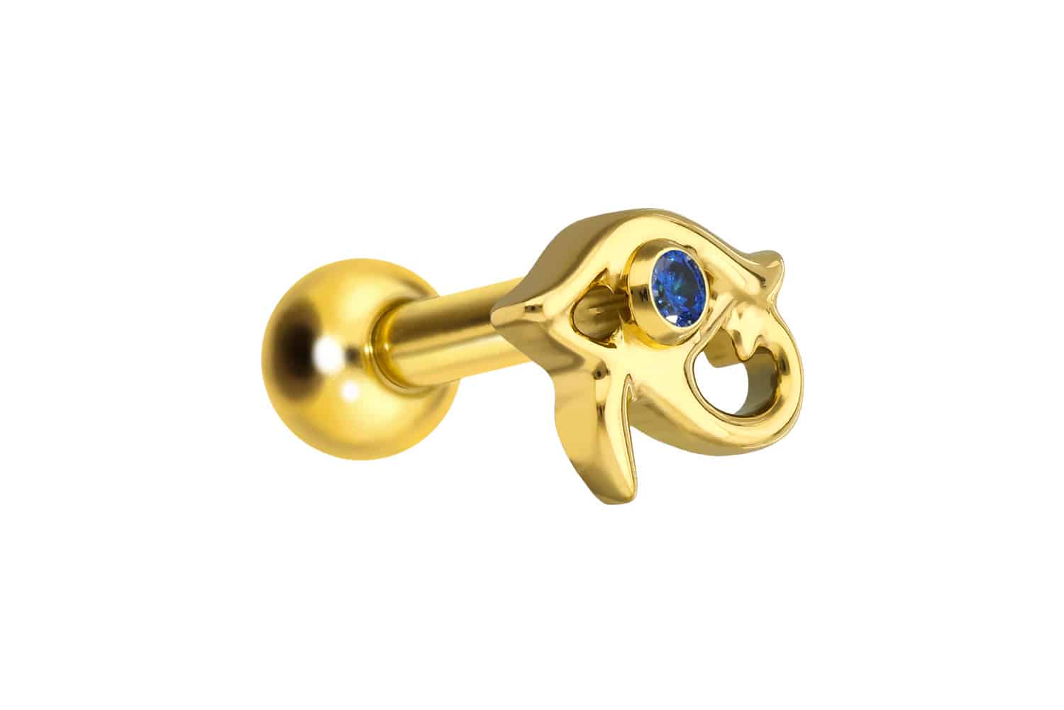 Titanum ear piercing with internal thread EYE OF HORUS