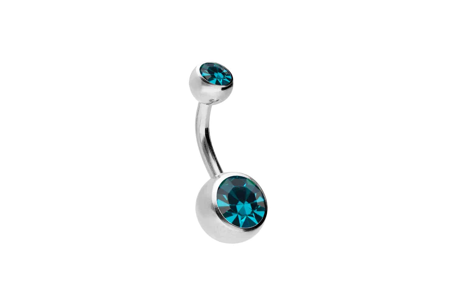 Surgical steel bananabell TWO CRYSTALS