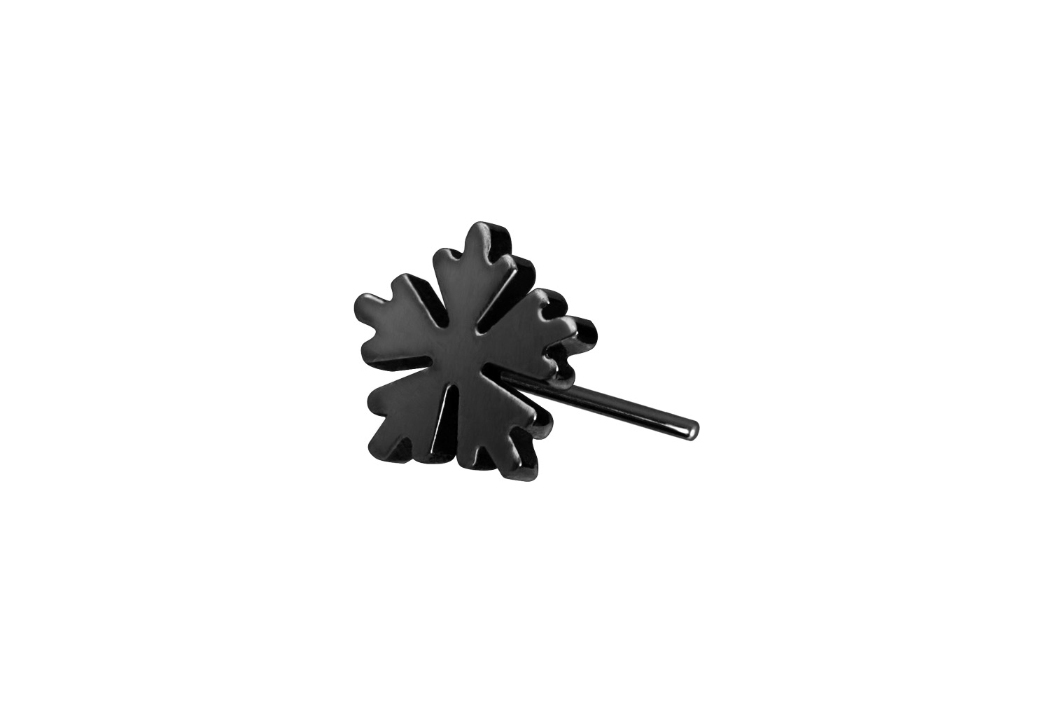 Titanium attachment with push pin SNOWFLAKE