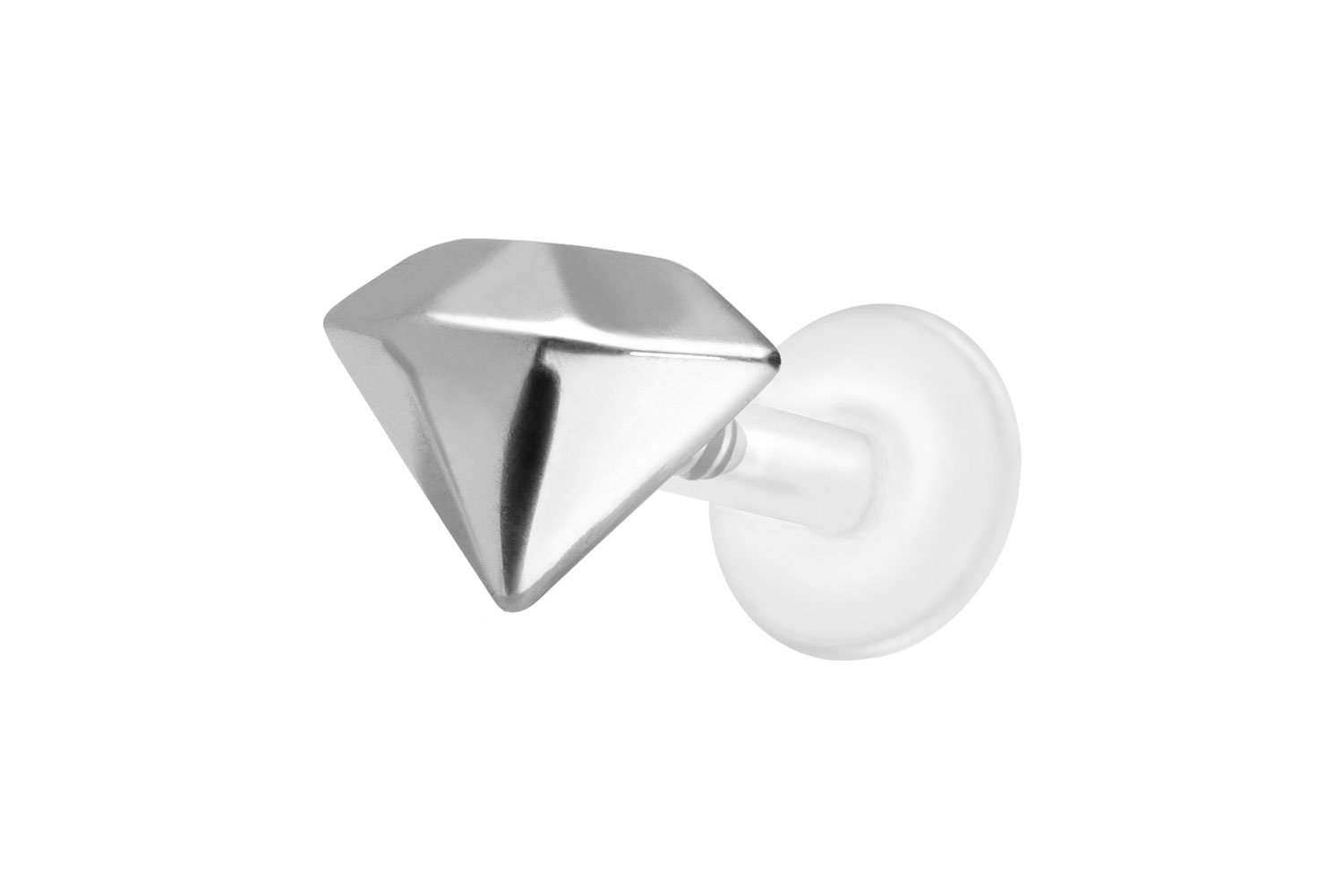 PTFE labret with internal thread + titanium attachment DIAMOND