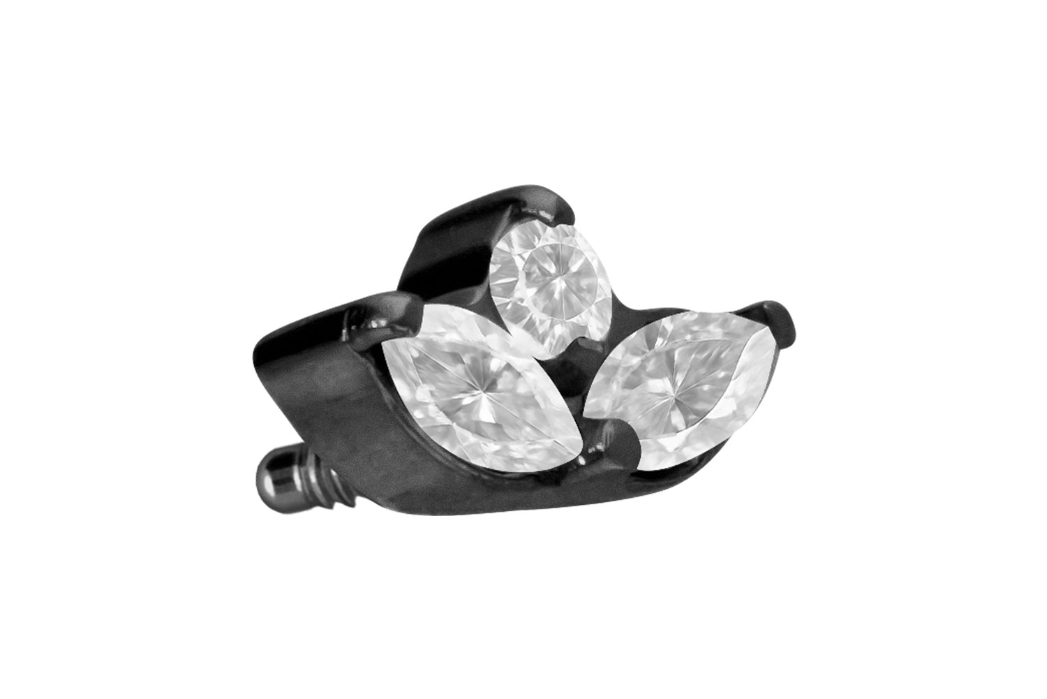 Titanium screw-in attachment with external thread LOTUS BLOSSOM