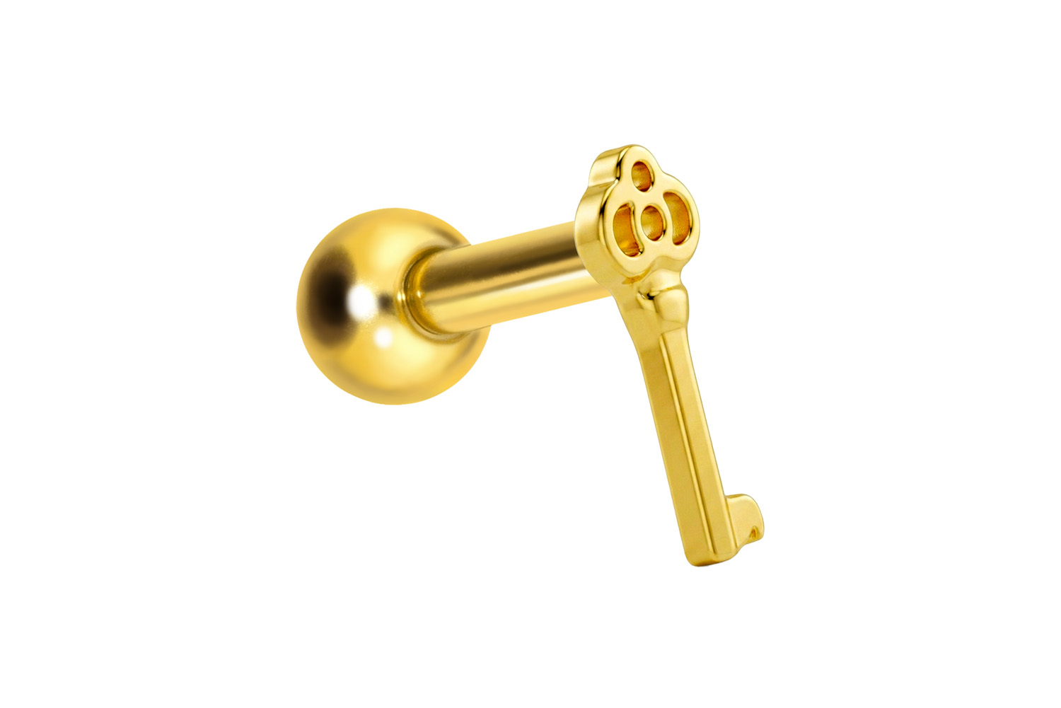 Titanium ear piercing with internal thread KEY