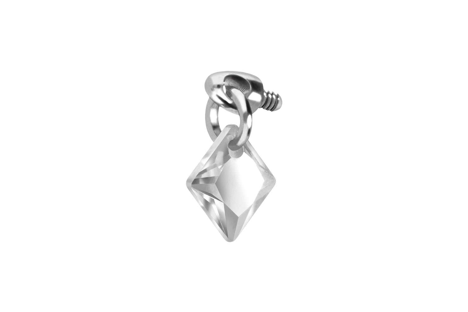 Titanium screw-in attachment with external thread CRYSTAL SQUARE