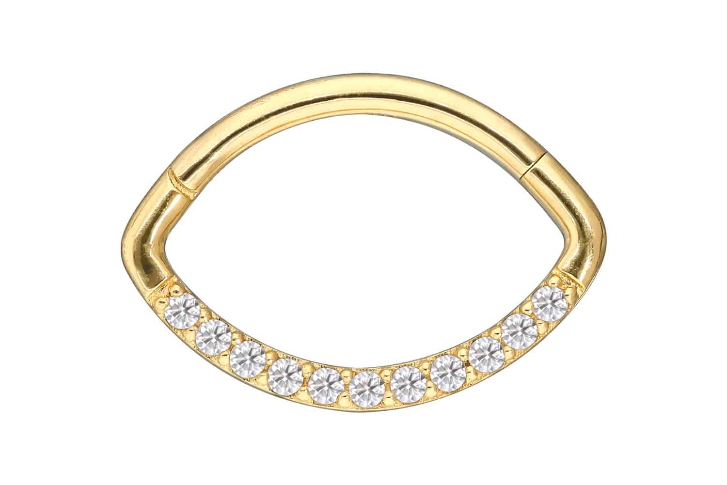 18 carat gold segment ring clicker SET MOISSANITES + OVAL 18 carat gold segment ring clicker SET MOISSANITES + OVAL