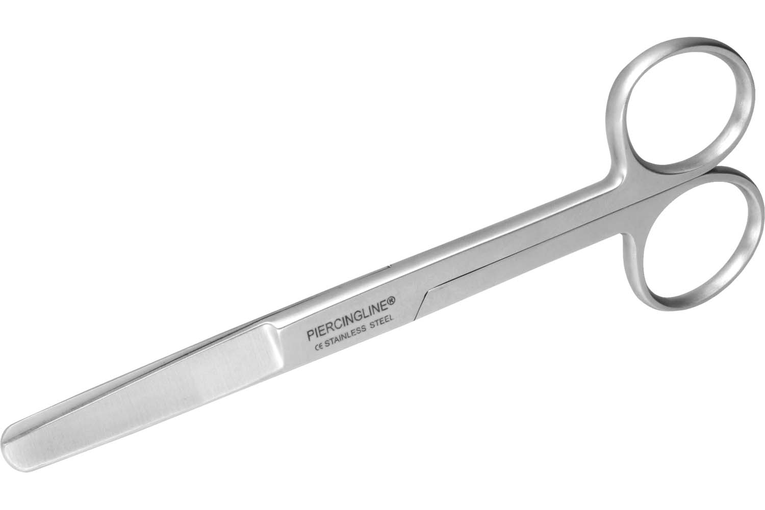 Stainless steel scissors with two flattened sides