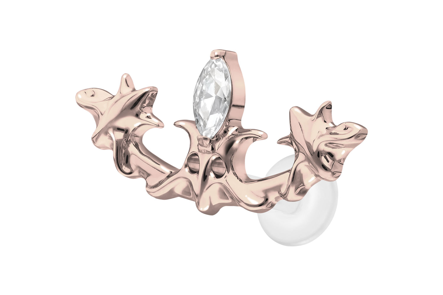 PTFE Labret mit Innengewinde + Titan-Aufsatz GOTISCHES DESIGN