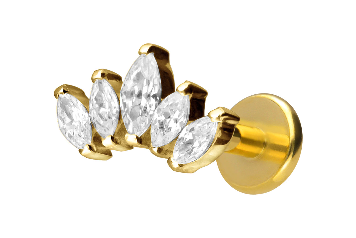 Titan Labret mit Innengewinde LOTUSBLÜTE