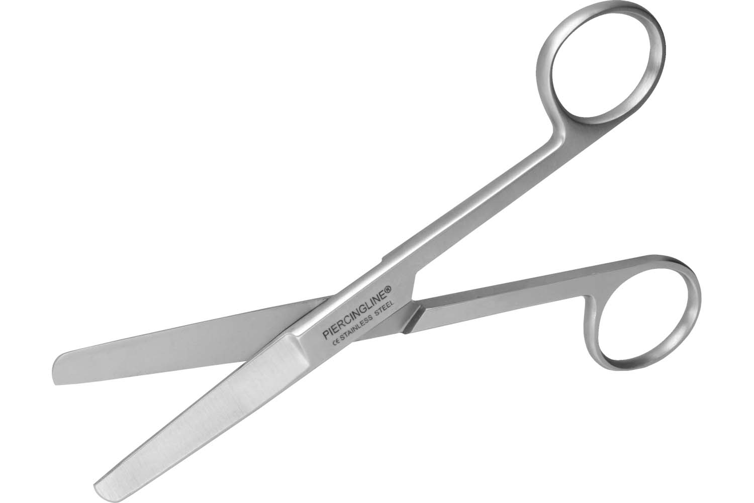 Stainless steel scissors with two flattened sides