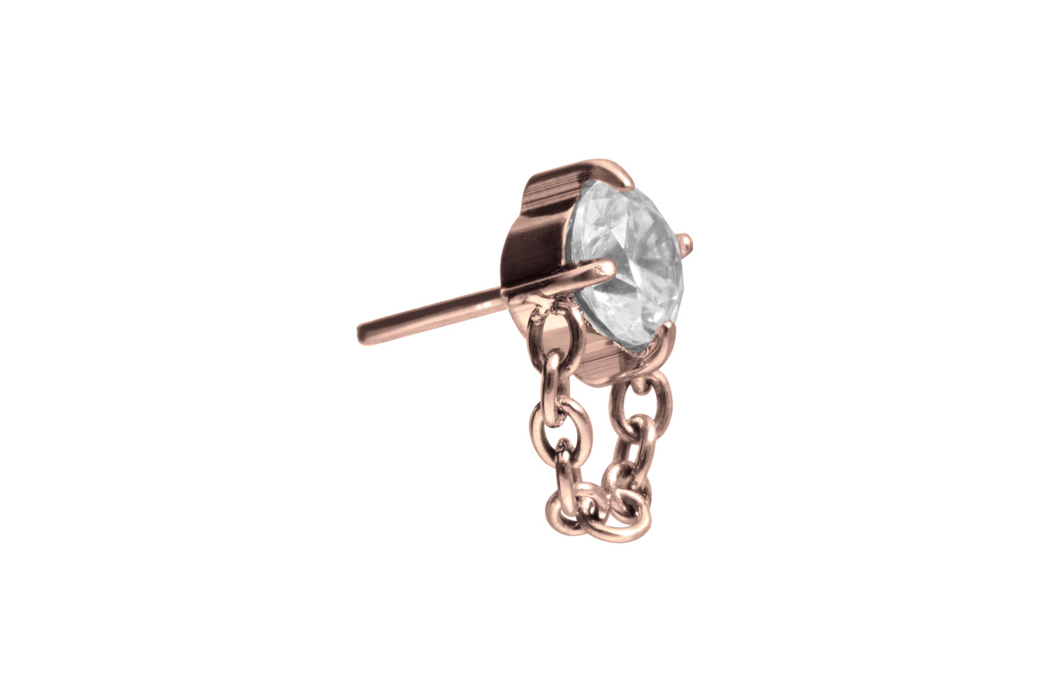 Titan Aufsatz mit Push Pin KRISTALL + KETTE