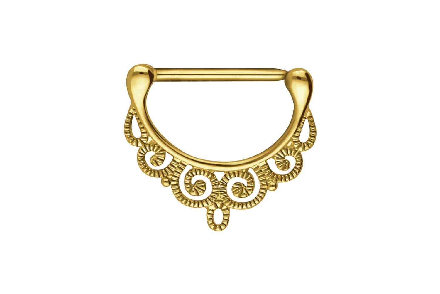 Chirurgenstahl Nippelpiercing Clicker ORIENTALISCHES DESIGN