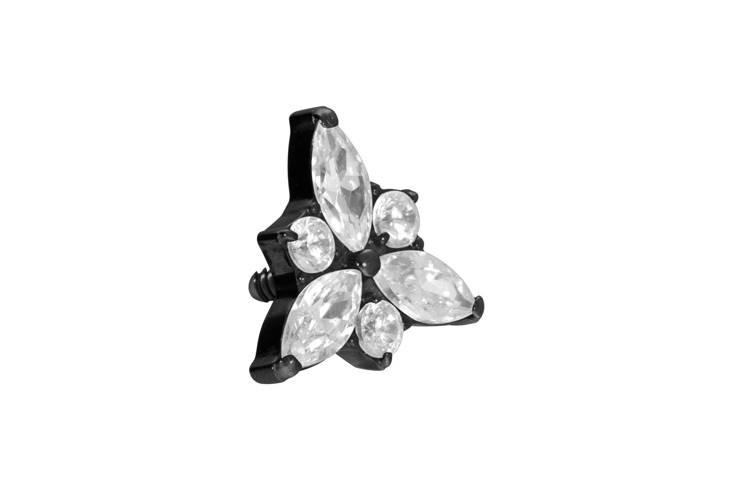 Titanium screw-in attachment with external thread CRYSTAL BLOSSOM