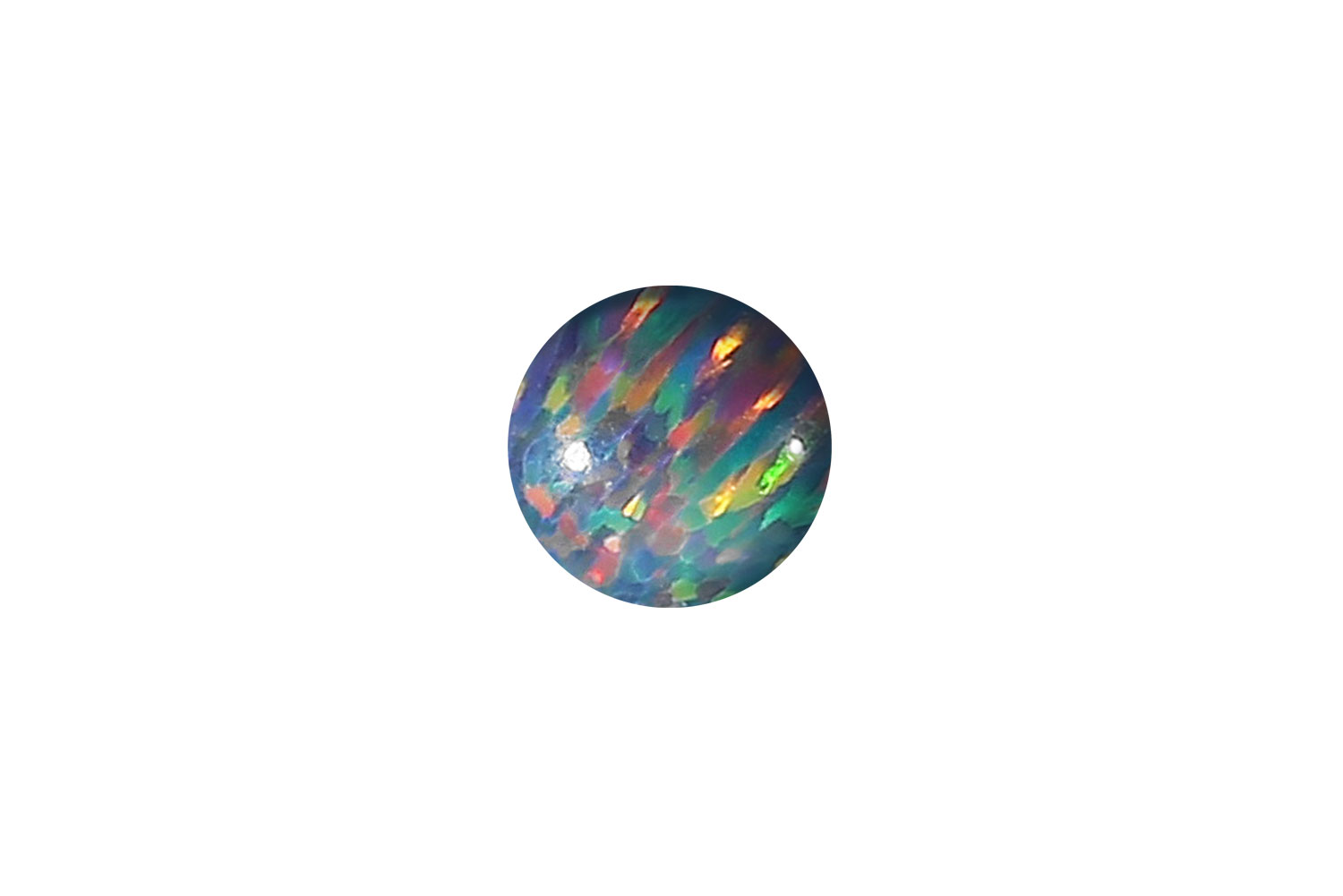 Synthetic opal clip-in ball