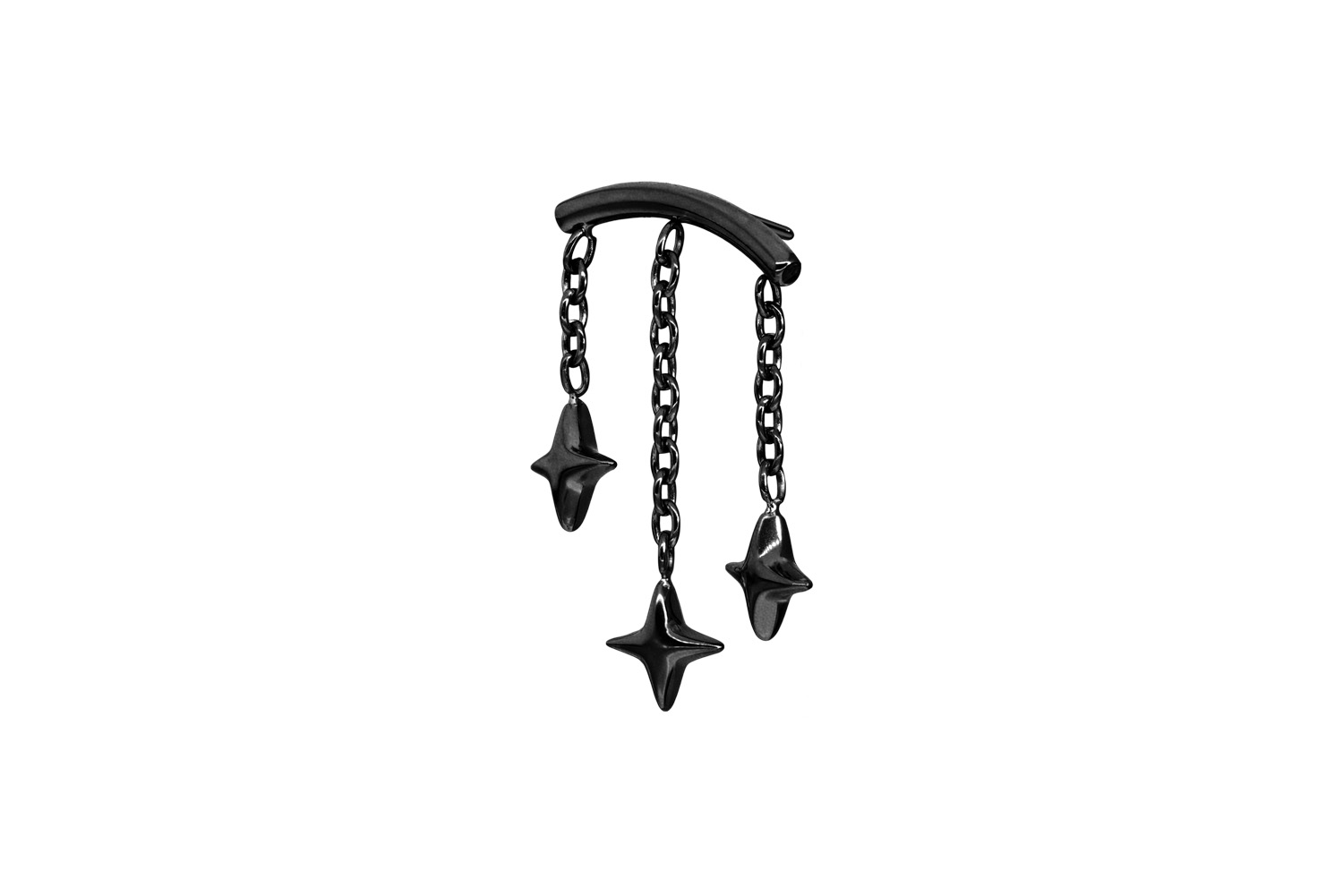 Titanium attachment with push pin ARCH + 3 STARS