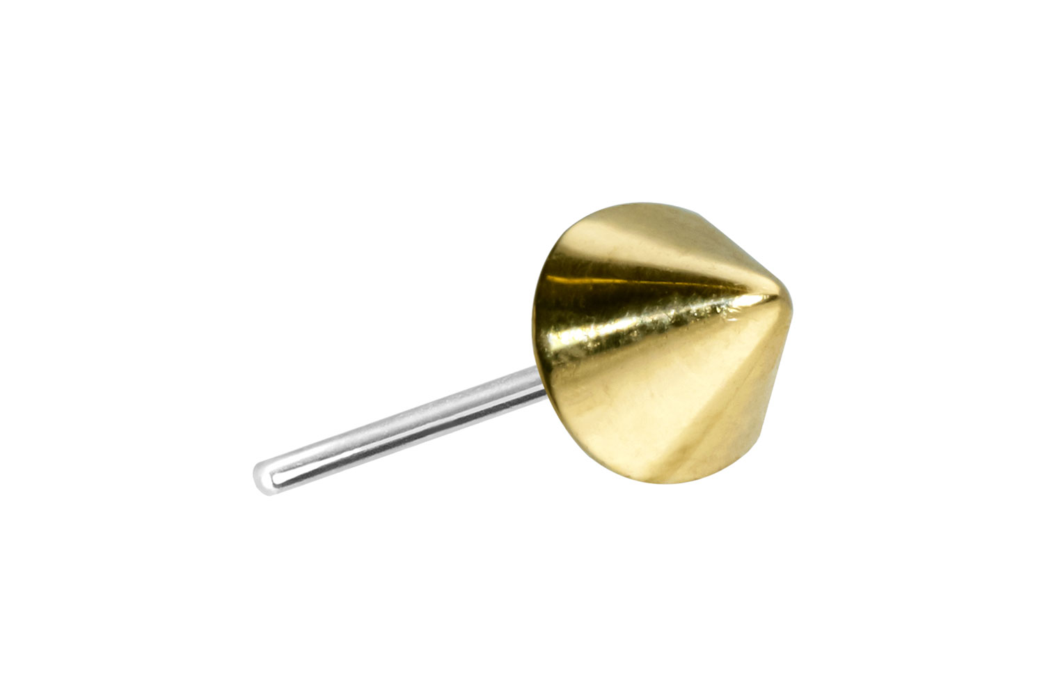 14 carat gold attachment with titanium push pin CONE