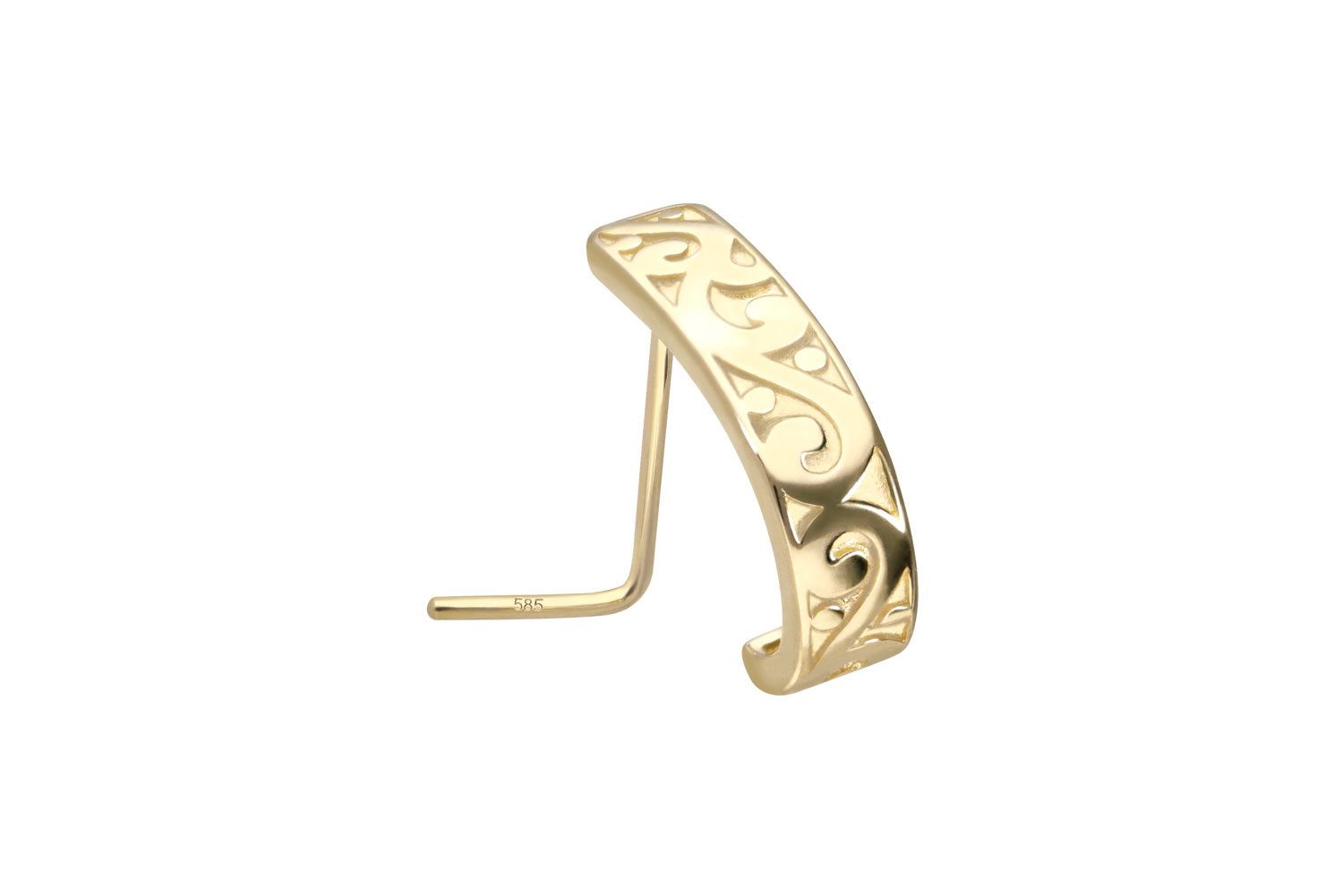 14/18 carat gold nose stud ORIENTAL DESIGN