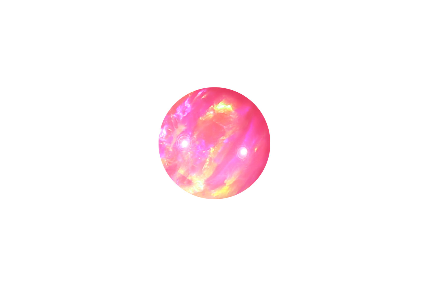 Synthetic opal clip-in ball