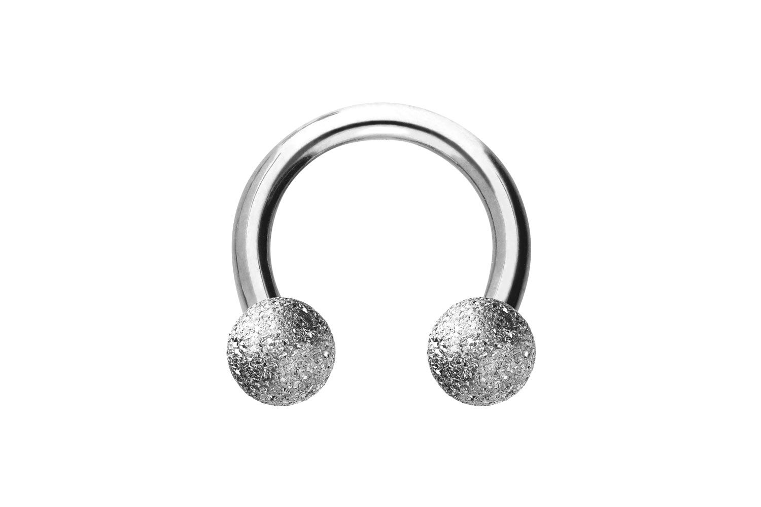 Surgical steel circular barbell DIAMOND LOOK