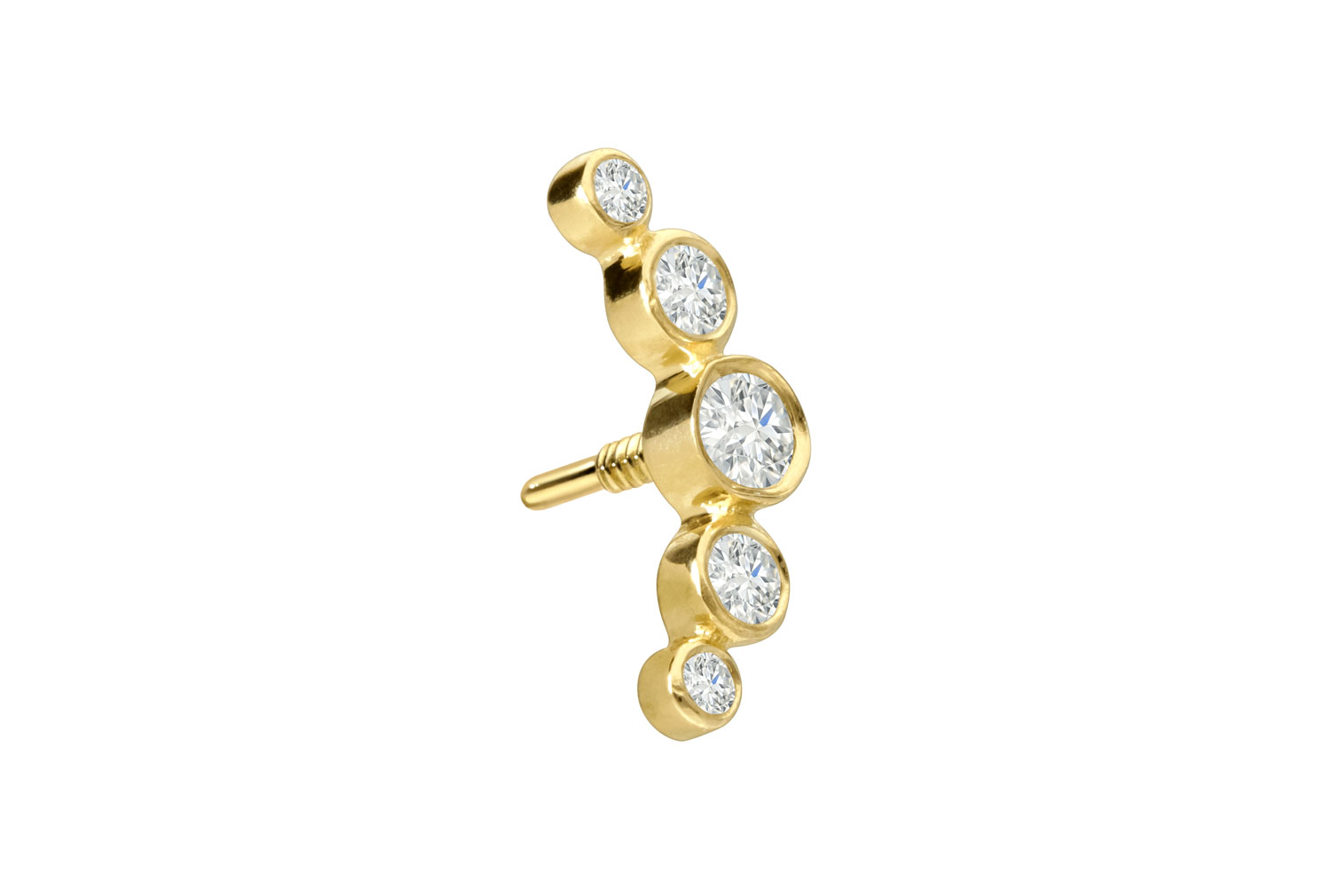 18 carat gold screw-in attachment with external thread DIAMOND ARCH