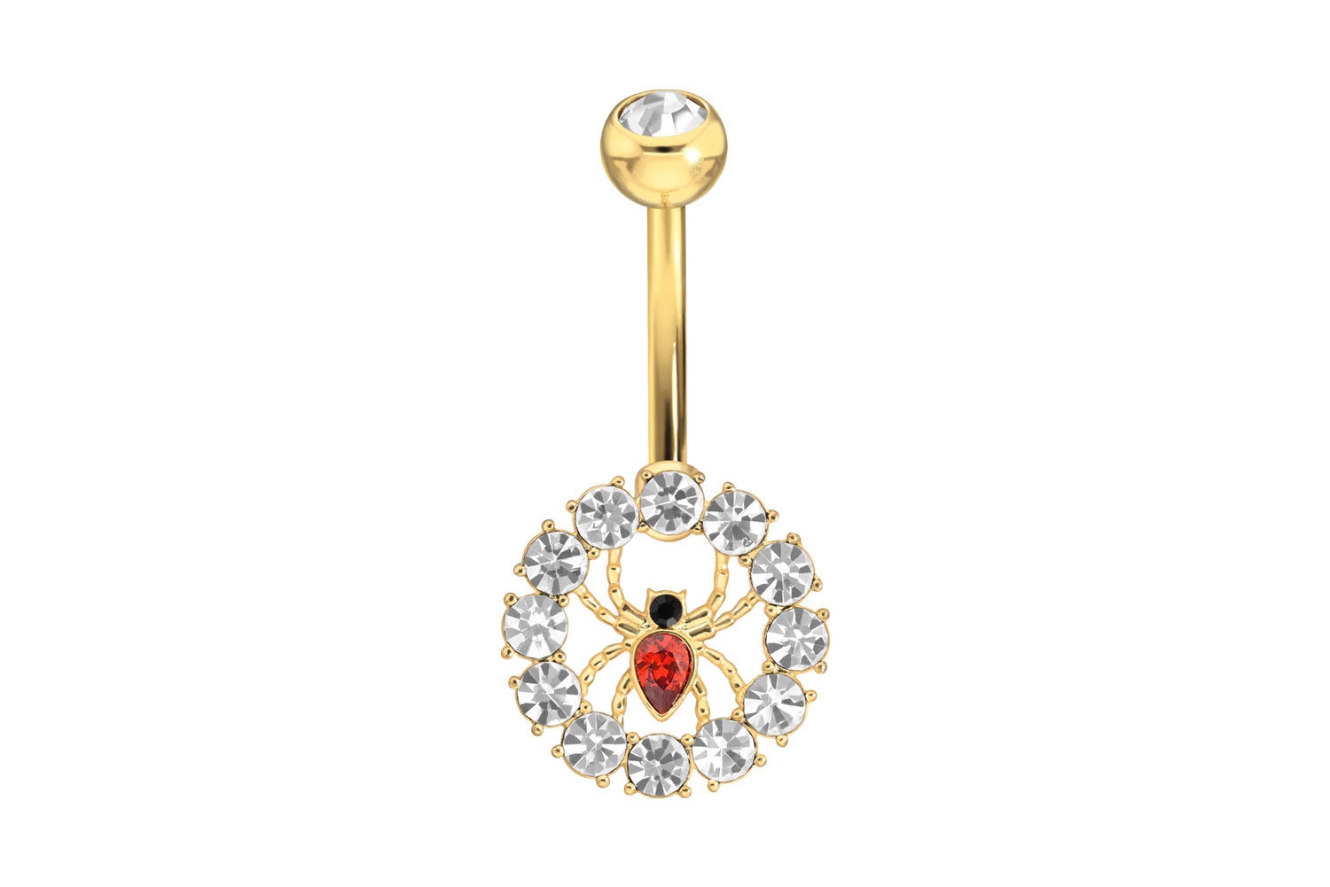 Surgical steel bananabell CRYSTAL CIRCLE + SPIDER