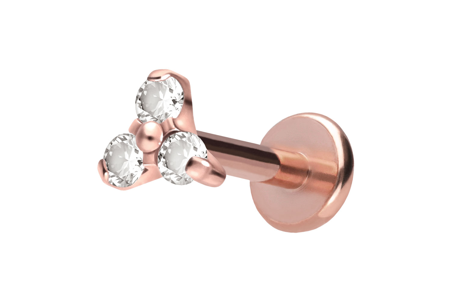 Titan Labret mit Push Fit KRISTALLBLUME