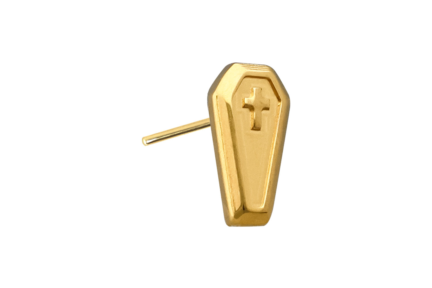Titanium attachment with push pin COFFIN