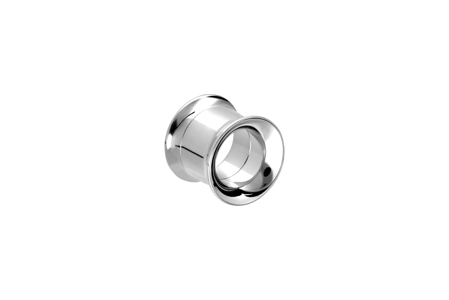 Surgical steel double flared tunnel