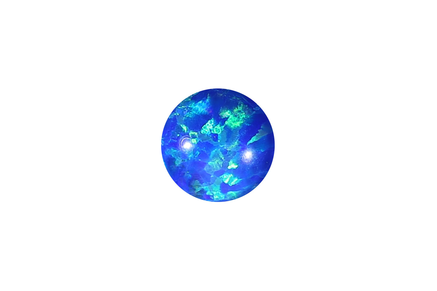 Synthetic opal clip-in ball