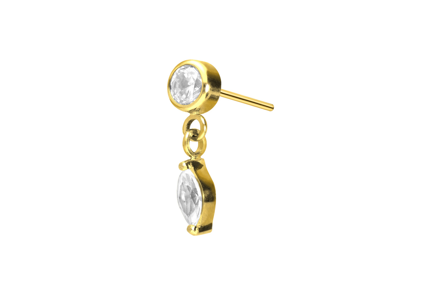 Titan Aufsatz mit Push Pin KRISTALL + KRISTALLTROPFEN