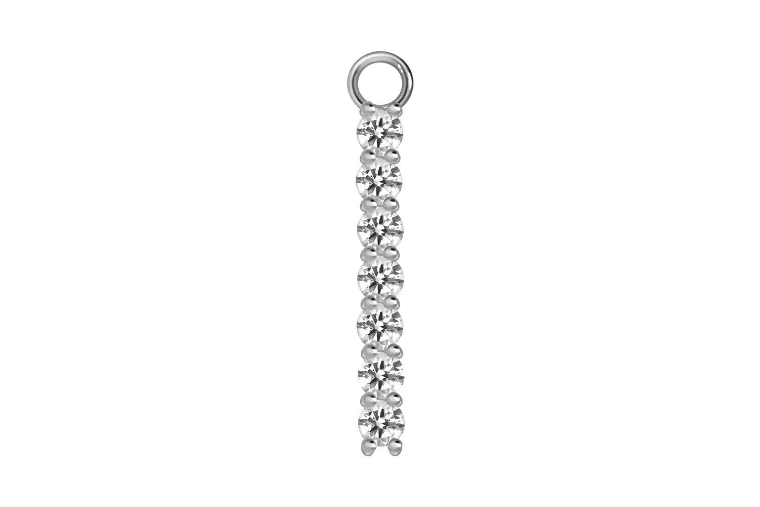 PIERCINGLINE Anhänger Aus Chirurgenstahl – Für Clicker Ringe & Kreolen, Mit Synthetischem Opaltropfen, 4x8 Mm