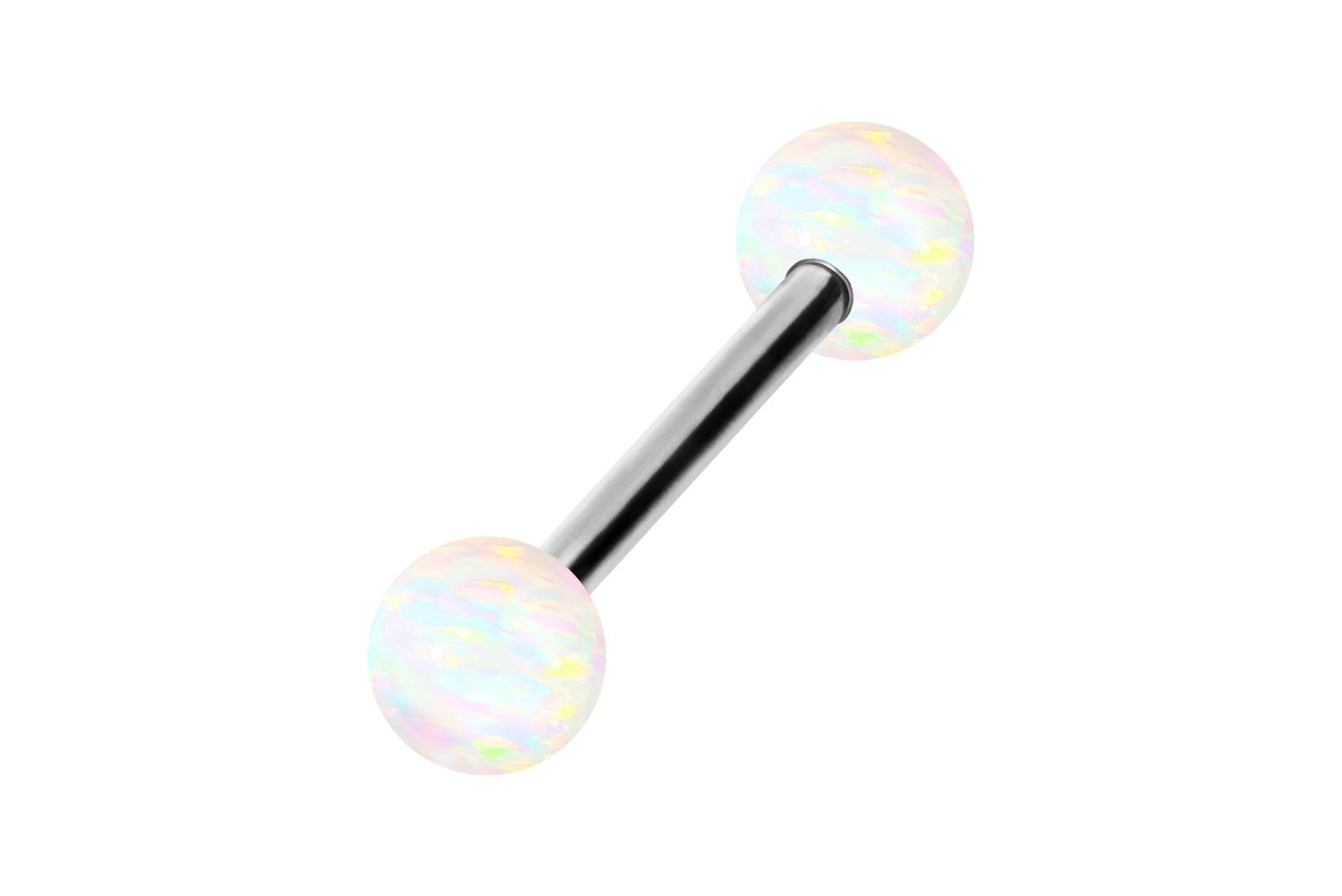 Titanium barbell SYNTHETIC OPALS