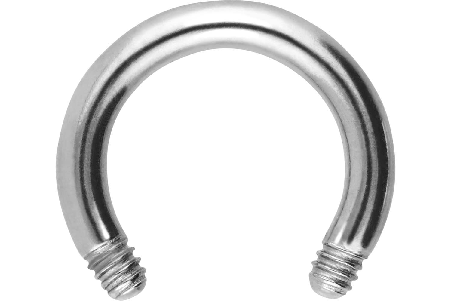 Surgical steel circular barbell without balls