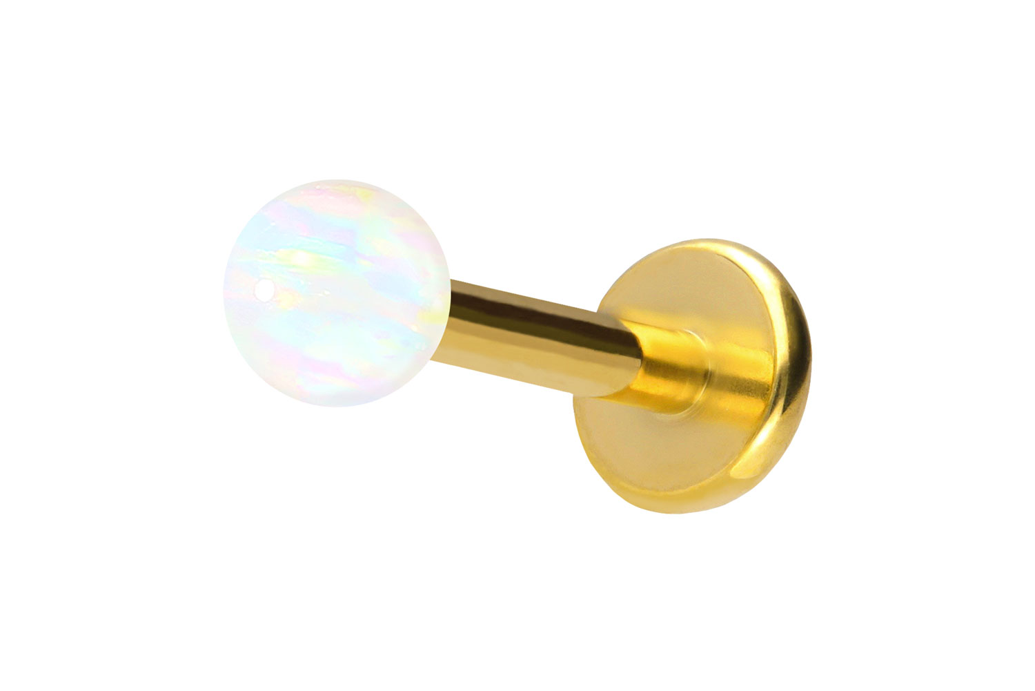 Titan Labret mit Push Fit SYNTHETISCHER OPAL