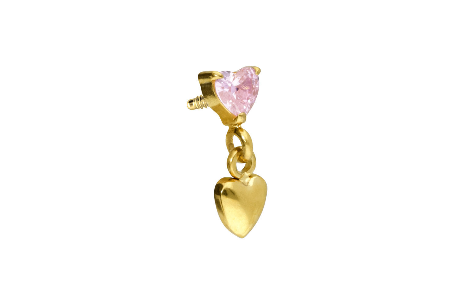 Titanium screw-in attachment with external thread 2 HEARTS